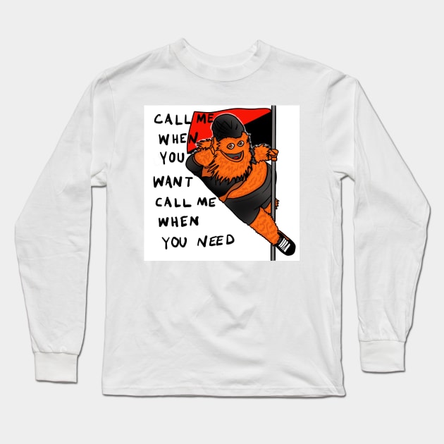 Gritty Call Me Antifa Pole Long Sleeve T-Shirt by JamieWetzel